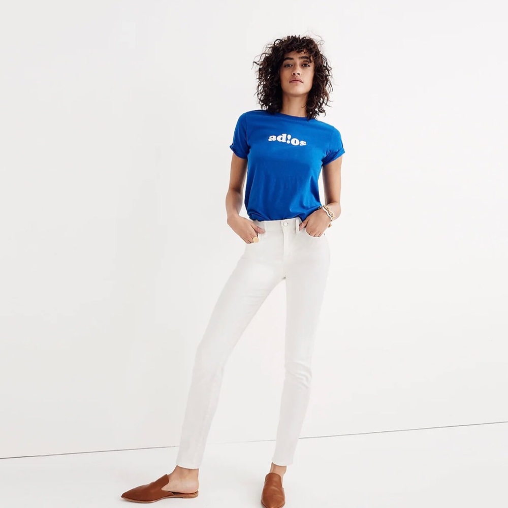 Madewell Tall 9" High-Rise Skinny Jeans In Pure White